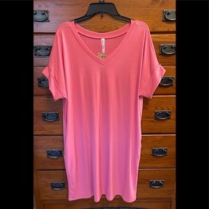 NWT Melon colored v-necked dress/tunic